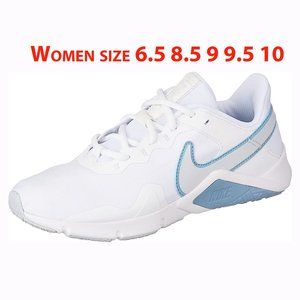 Nike Women's White and Blue Athletic Shoes